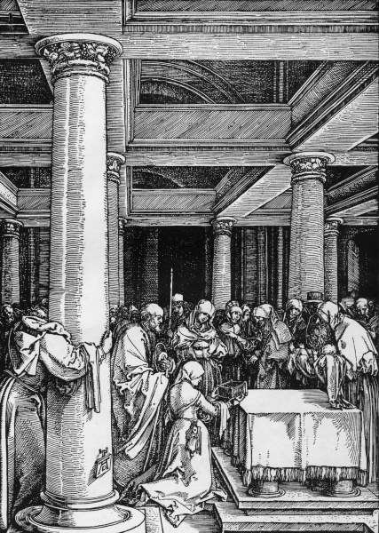 Dürer / Presentation in the Temple od Albrecht Dürer