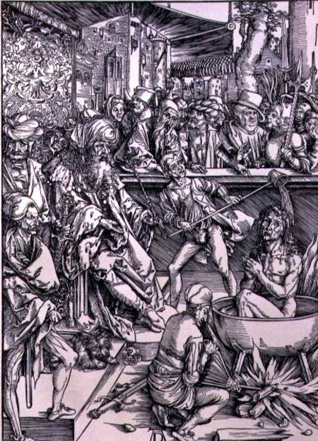 The Torture of St. John the Evangelist, from the 'Apocalypse' series or 'The Revelations of St. John od Albrecht Dürer