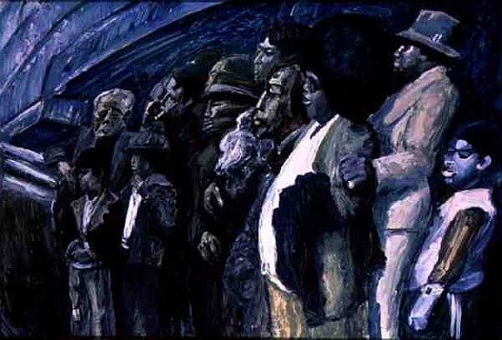 Spectators, 1987 (tempera on board)  od Alek  Rapoport