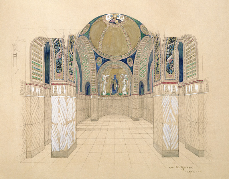 Design for a church interior, 1910 od Aleksey Shchusev