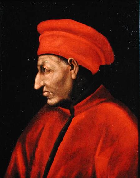 Portrait of Cosimo de'Medici (II Vecchio) (1389-1463) copied from Jacopo Pontormo (1494-1557) od Alessandro Pieroni