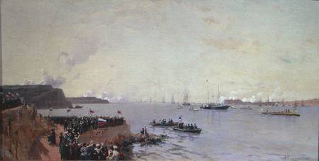 Arrival of Emperor Alexander III (1845-94) at Sevastopol od Alexander Karlovich Beggrow