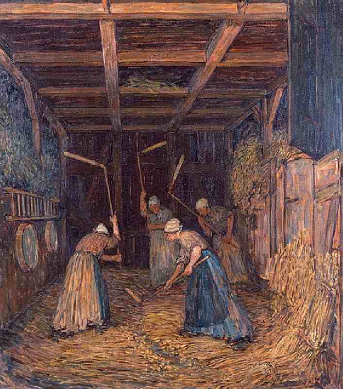 Drescherinnen in the threshing floor od Alexander Gerbig