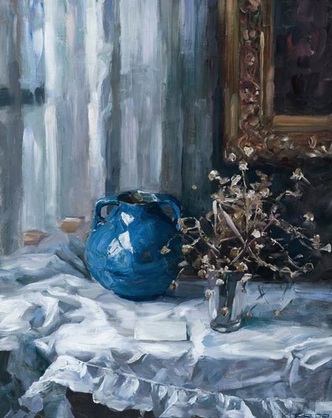 Stillleben mit blauer Vase od Alexander Koester