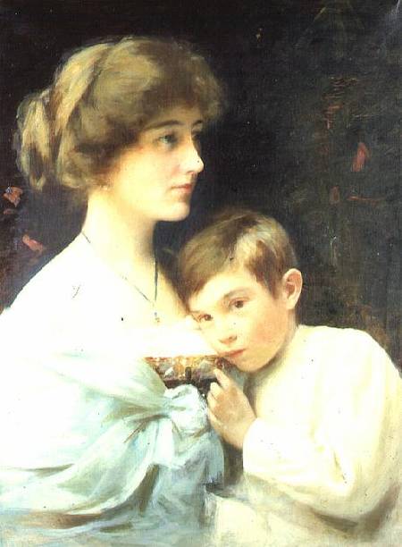 A Portrait of Marian Harford and Her Son Stuart od Alexander Rossi