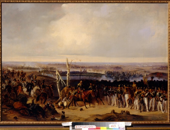 The Izmailovsky Regiment on the Battle of Borodino 1812 od Alexander von Kotzebue