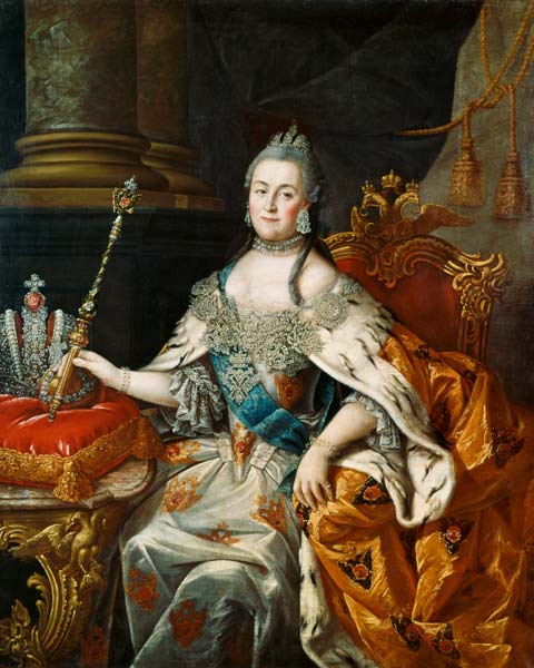 Portrait of Empress Catherine II (1729-1796) od Alexej Petrowitsch Antropow