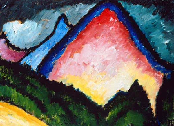 vrchol hory od Alexej von Jawlensky