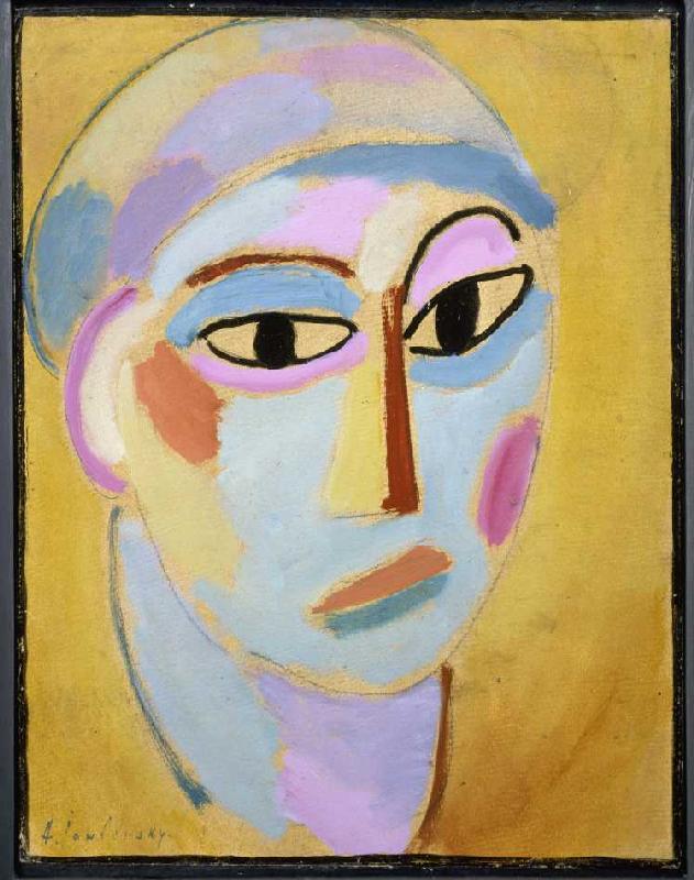 Looking pale green od Alexej von Jawlensky