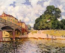 Bridge during Hampton Court od Alfred Sisley
