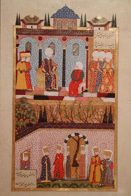 The presentation of gifts to Suleyman I (1495-1566) on the occasion of the circumcision of his sons od Ali Amir Ali Amir Beg