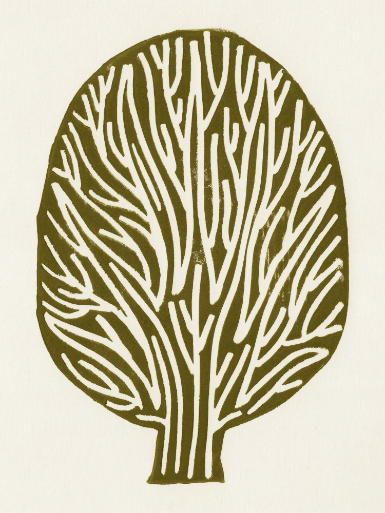 Linocut Tree od Alisa Galitsyna