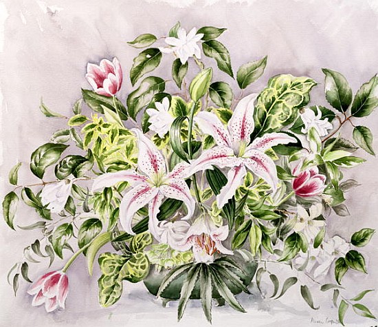 Still life with Tiger Lilies, 1996 (w/c)  od Alison  Cooper
