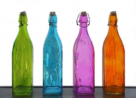 Colored bottles