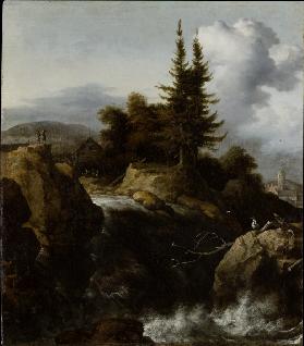 Landscape with Waterfall