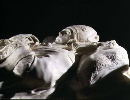 Tomb of Cardinal Tavera (detail of the head) od Alonso Berruguete