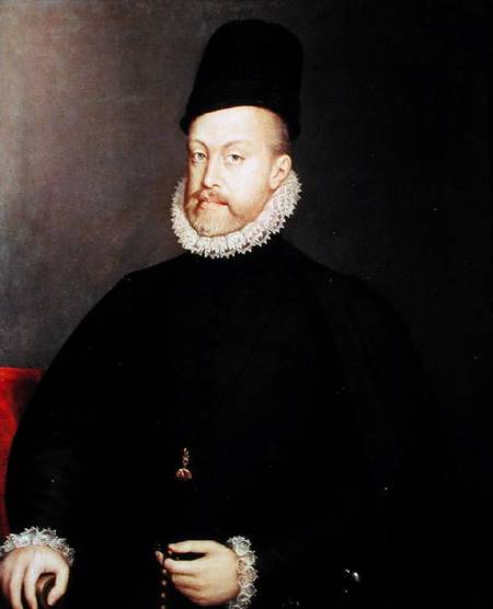 Portrait of Philip II (1527-98) od Alonso Sánchez-Coello