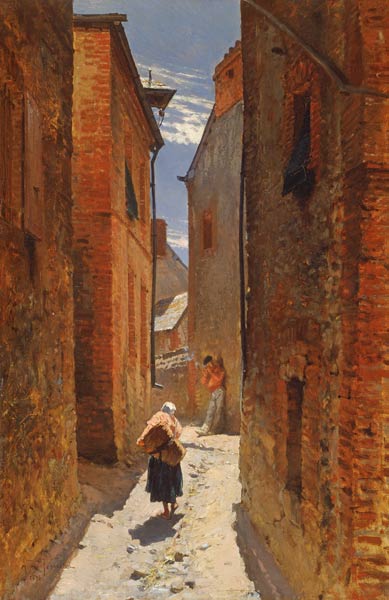 Street in the Old Town od Alphonse Marie de Neuville