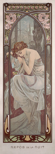 Times of day: Night's rest od Alphonse Mucha