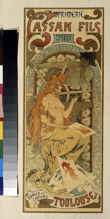 Poster for the printing house Cassan Fils od Alphonse Mucha