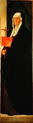 St. Clare, c.1485-90 (tempera on panel) od Alvise Vivarini