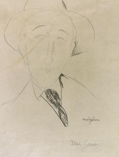 A.Modigliani, Portrait de Max Jacob,1915 od Amadeo Modigliani