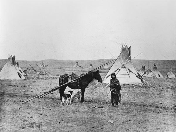 Comanche Indian (b/w photo)  od American Photographer