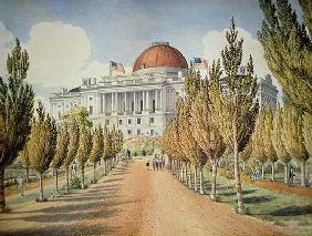 View of the Capitol (colour litho)