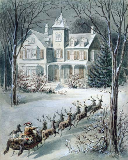 Illustration from 'Twas the Night Before Christmas' od American School