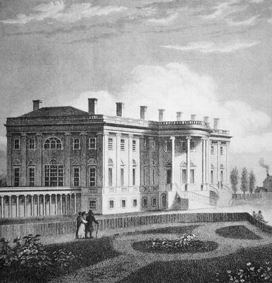 View of the White House, c.1800 (engraving) od American School, (19th century)