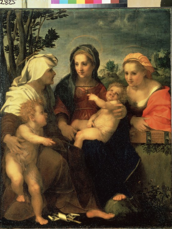 Virgin and Child with Saints Catherine, Elisabeth and John the Baptist od Andrea del Sarto