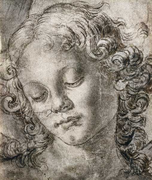 Head of Angel od Andrea del Verrocchio
