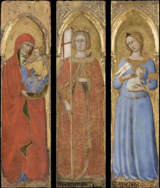 Saint Anna and the Infant Mary; Saint Ursula; Saint Agnes od Andrea di Vanni d'Andrea Salvani