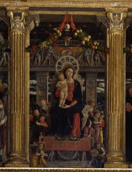 Altar of S.Zeno,Virgin w. Ch. od Andrea Mantegna