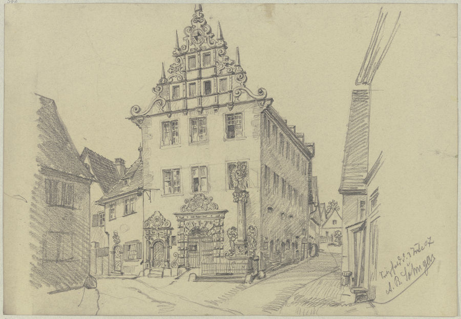 Town hall in Sulzfeld od Andreas Bernhard Söhngen
