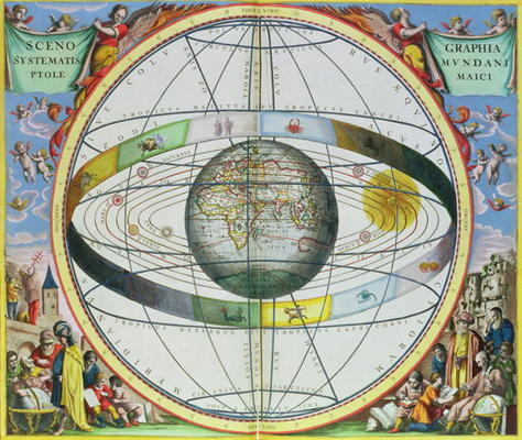 Map of Christian Constellations, from 'The Celestial Atlas, or The Harmony of the Universe' (Atlas c od Andreas Cellarius
