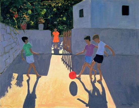 Footballers, Kos, 1993 (oil on canvas)  od Andrew  Macara
