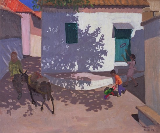 Green Door and Shadows, Lesbos, 1996 (oil on canvas)  od Andrew  Macara