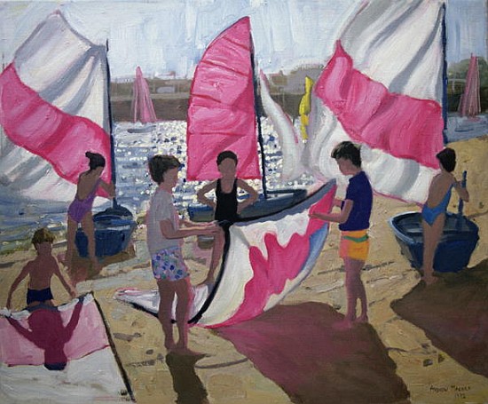 Sailboat, Royan, France, 1992 (oil on canvas)  od Andrew  Macara