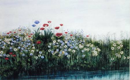 Poppies by a Stream od Andrew Nicholl