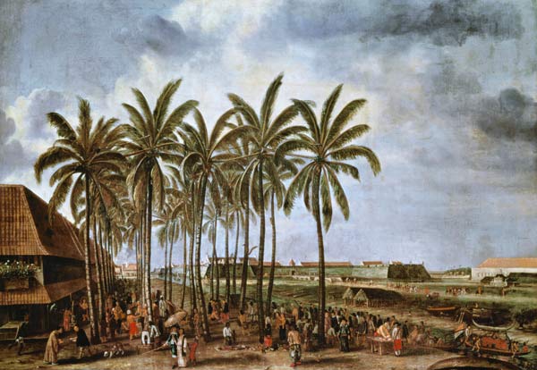 The Castle of Batavia, as Seen from Kali Besar West od Andries Beeckman