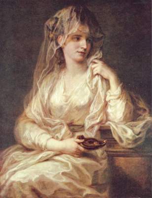 Portrait of a lady as Vestalin od Angelica Kauffmann