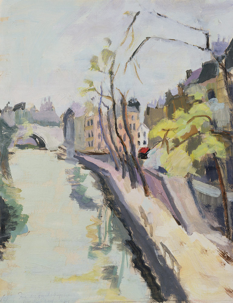 Quai des Grands Augustins, Paris, 1961 (oil on paper)  od Anne  Durham