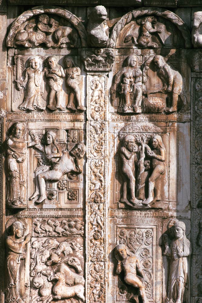 Detail from the south side of the west porch od Anonym Romanisch
