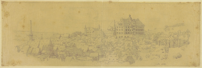 Altes Städtchen im Jahr 1581 od Anonym
