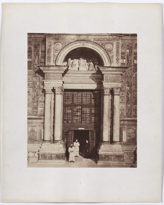 The Charterhouse of Pavia: view of the main portal of the church od Anonym