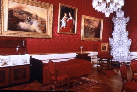 The Bedroom of Emperor Franz Joseph of Austria (1830-1916) od Anonymous