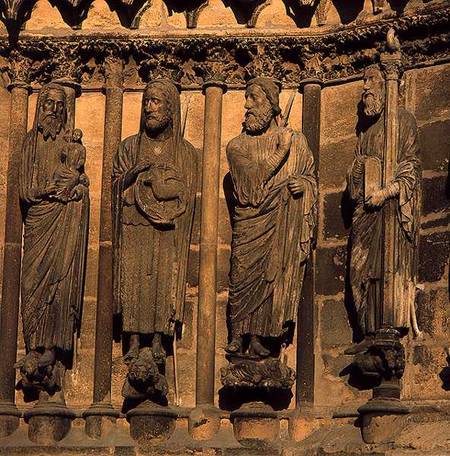 Four figures from the Cathedral facade od Anonymous