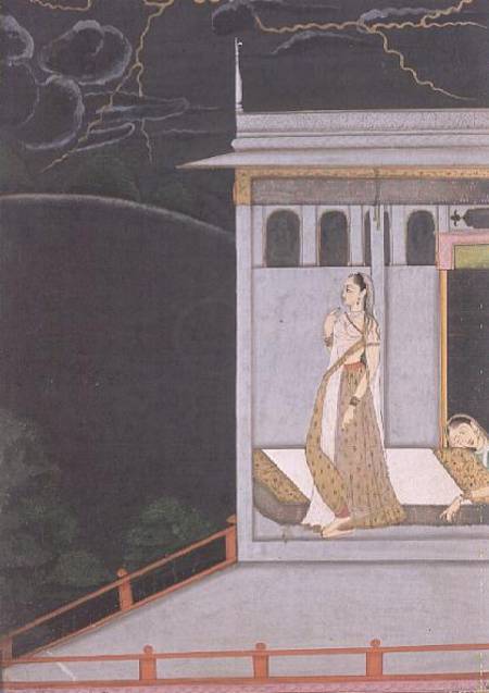 Lady waiting for her lover, from the 'Vasakasayya Nayika', one of the heroines of Hindu Rhetoric od Anonymous