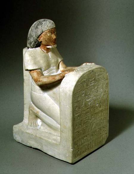 N508 Kneeling female figure holding a stela Egyptian od Anonymous